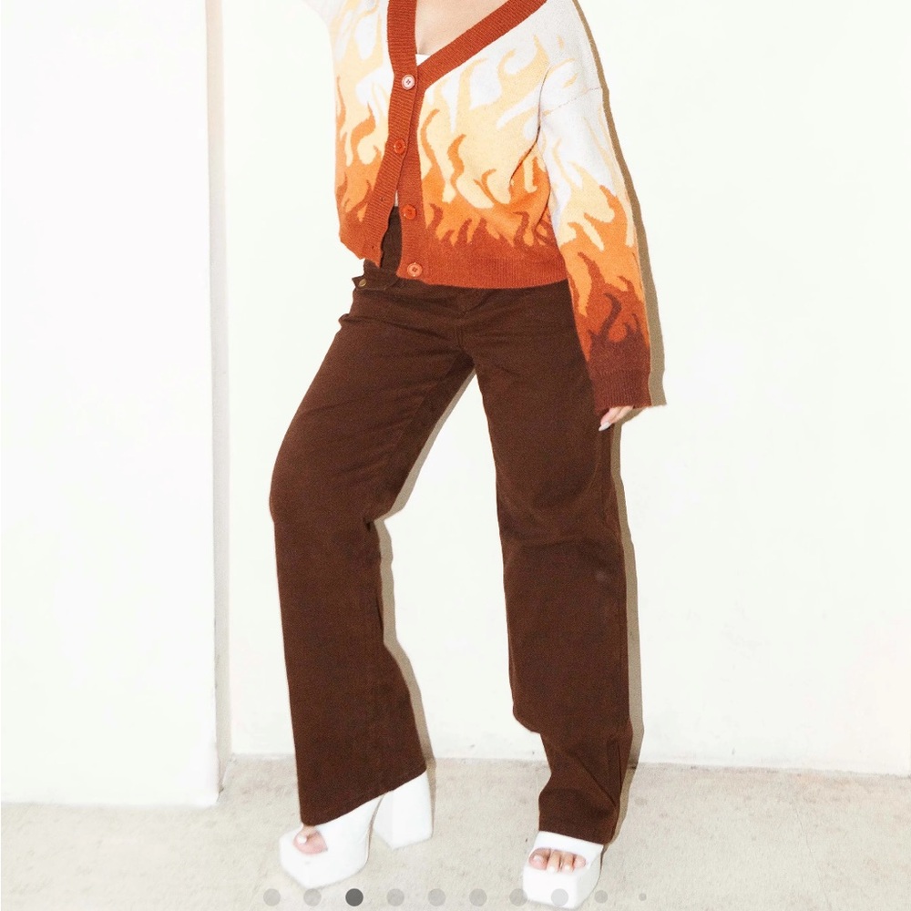 Cider Straight Leg Brown Jeans